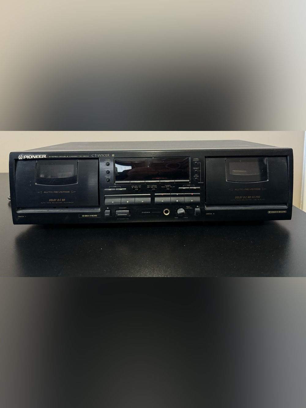 Pioneer-CT-W502R-Dual Cassette Deck - Black Portable Audio